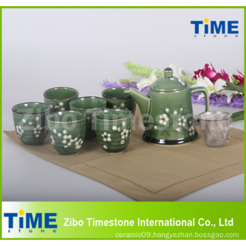 9PCS Ceramic Vintage Tea Set Made in China
